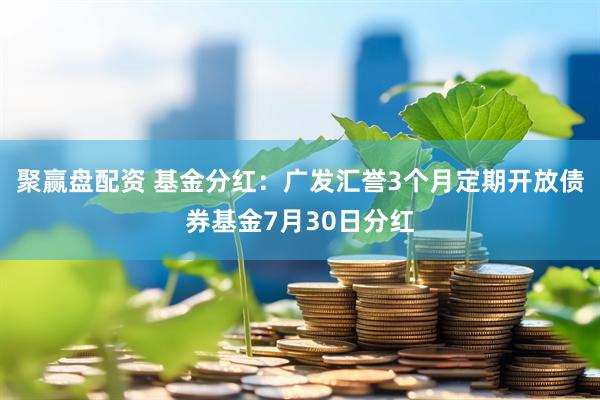 聚赢盘配资 基金分红：广发汇誉3个月定期开放债券基金7月30日分红