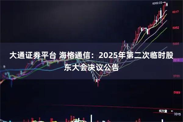 大通证券平台 海格通信：2025年第二次临时股东大会决议公告